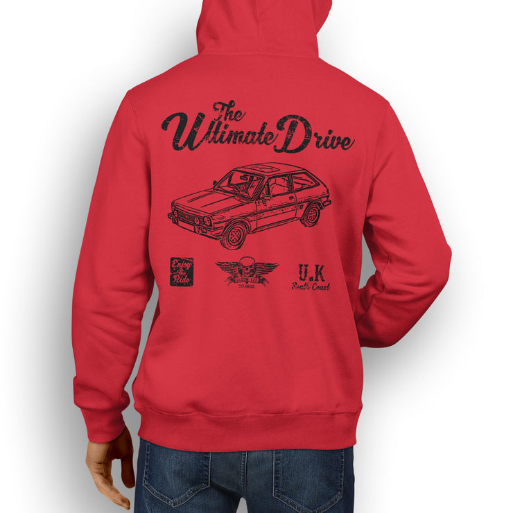 JL Ultimate Illustration For A Ford Fiesta Mk1 XR2 Motorcar Fan Hoodie