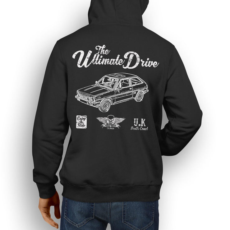 JL Ultimate Illustration For A Ford Fiesta Mk1 XR2 Motorcar Fan Hoodie