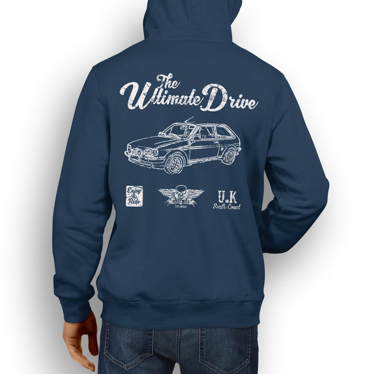 JL Ultimate Illustration For A Ford Fiesta Mk2 XR2i Motorcar Fan Hoodie