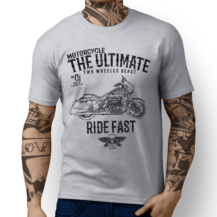 JL Ultimate Art Tee aimed at fans of Harley Davidson CVO Street Glide Motorbike