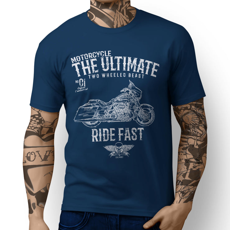 JL Ultimate Art Tee aimed at fans of Harley Davidson CVO Street Glide Motorbike