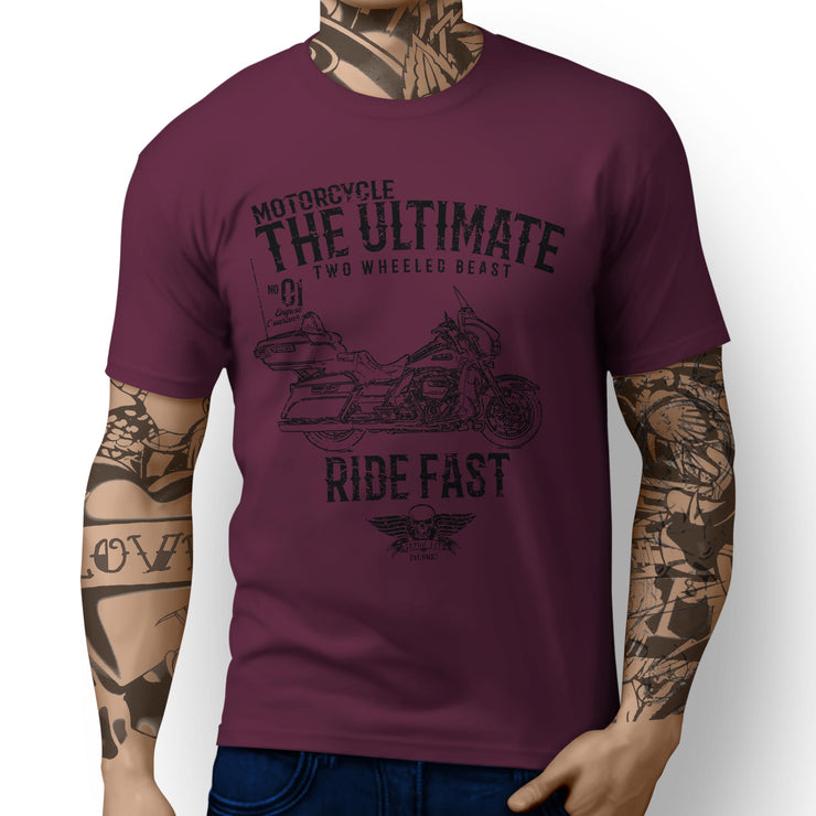 JL Ultimate Art Tee aimed at fans of Harley Davidson Electra Glide Ultra Classic Motorbike