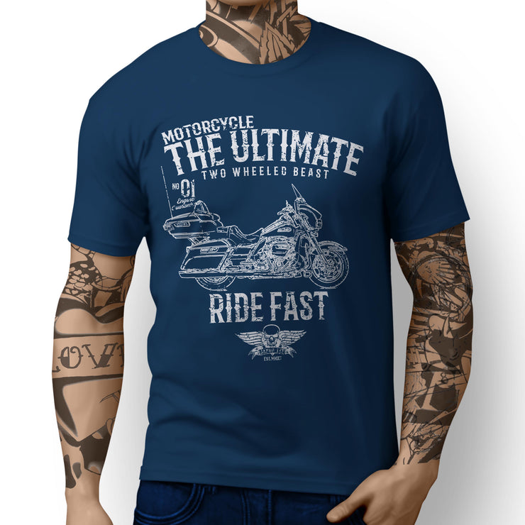 JL Ultimate Art Tee aimed at fans of Harley Davidson Electra Glide Ultra Classic Motorbike