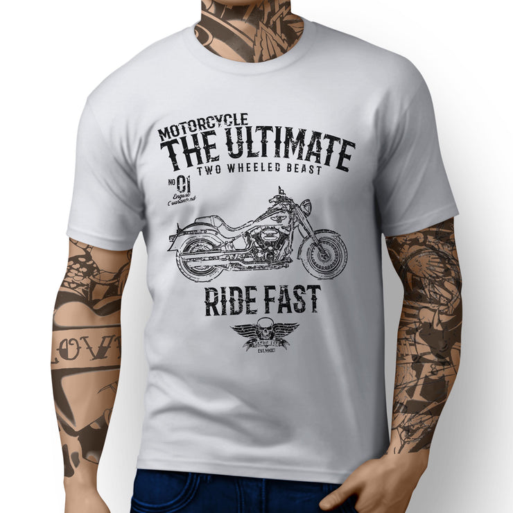 JL Ultimate Art Tee aimed at fans of Harley Davidson Fat Boy S Motorbike