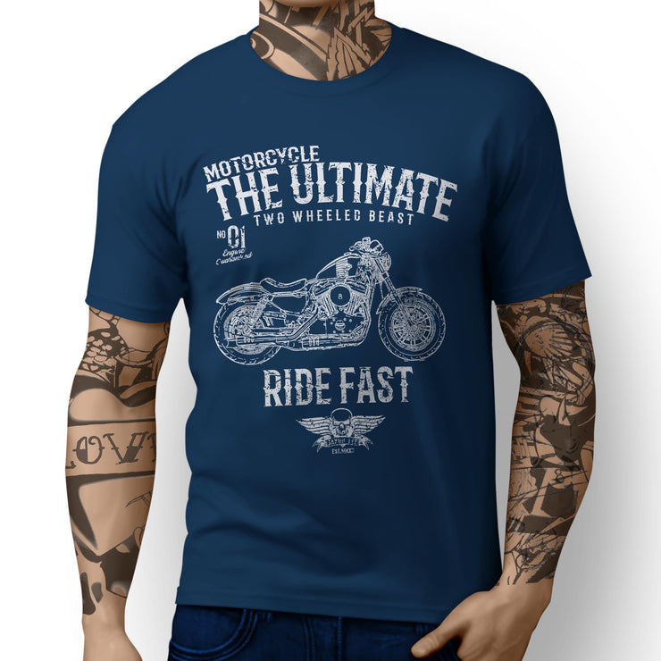 JL Ultimate Art Tee aimed at fans of Harley Davidson Forty Eight Motorbike