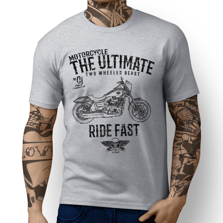 JL Ultimate Art Tee aimed at fans of Harley Davidson Low Rider S Motorbike