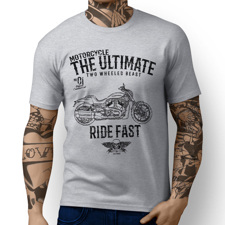 JL Ultimate Art Tee aimed at fans of Harley Davidson Night Rod Special Motorbike