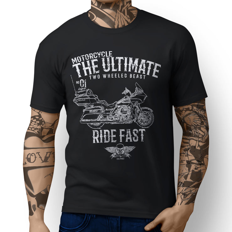 JL Ultimate Art Tee aimed at fans of Harley Davidson Road Glide Ultra Motorbike