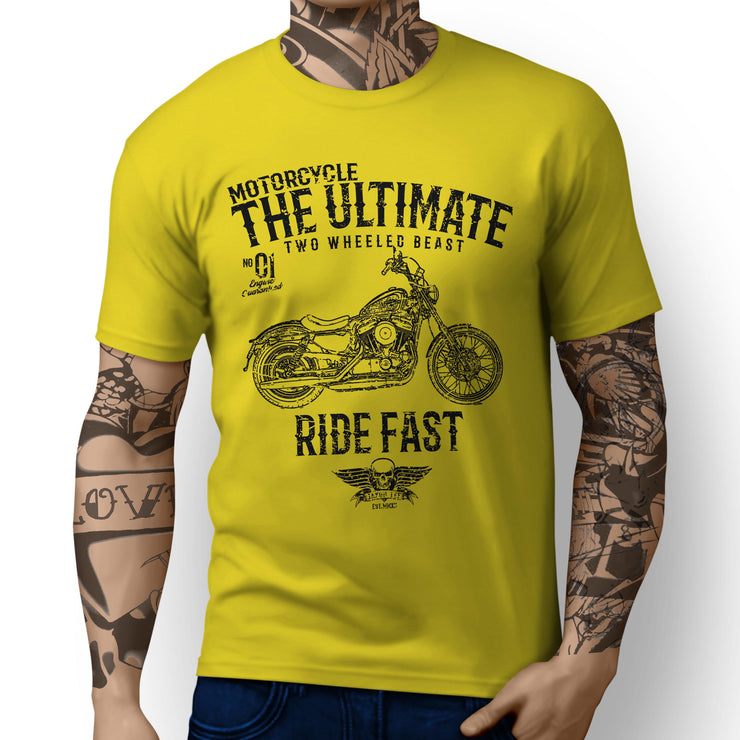 JL Ultimate Art Tee aimed at fans of Harley Davidson Seventy Two Motorbike