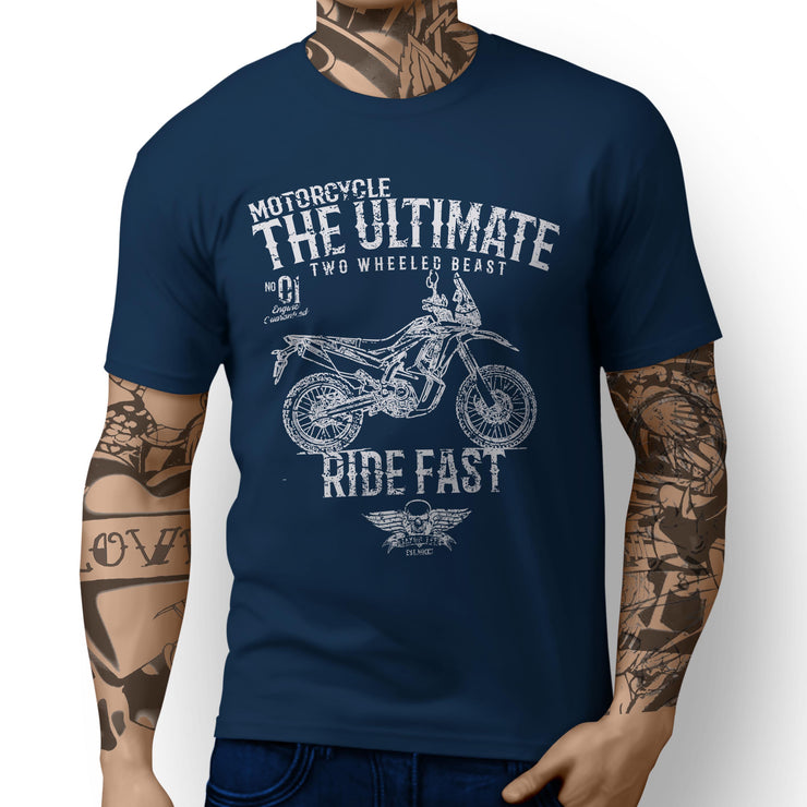 JL Ultimate Illustration For A Honda CRF250L Rally Motorbike Fan T-shirt