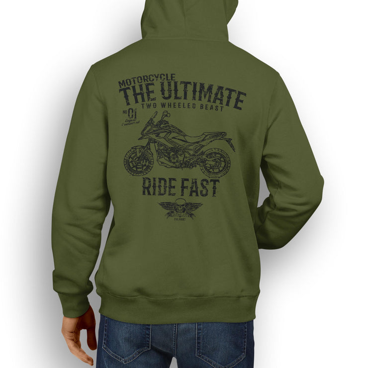 JL Ultimate Illustration For A Honda NC750X DCT ABS Motorbike Fan Hoodie