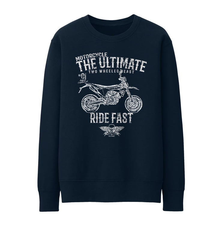 JL Ultimate Illustration For A Husqvarna 701 Supermoto Motorbike Fan Jumper