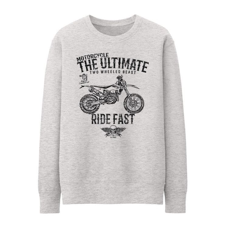 JL Ultimate Illustration For A Husqvarna FE 450 Motorbike Fan Jumper