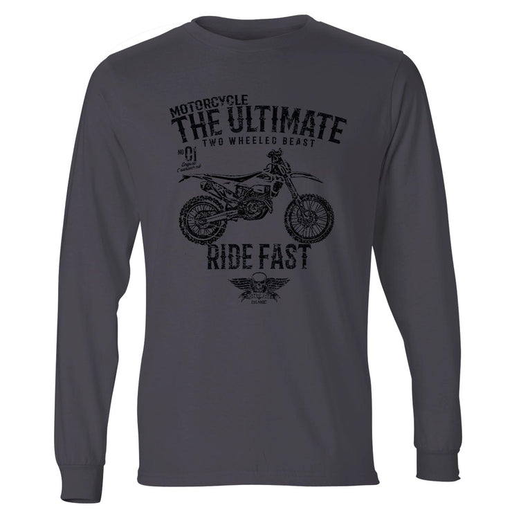 JL Ultimate Illustration For A Husqvarna FE 450 Motorbike Fan LS-Tshirt