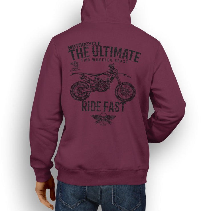 JL Ultimate Illustration For A Husqvarna FE 450 Motorbike Fan Hoodie