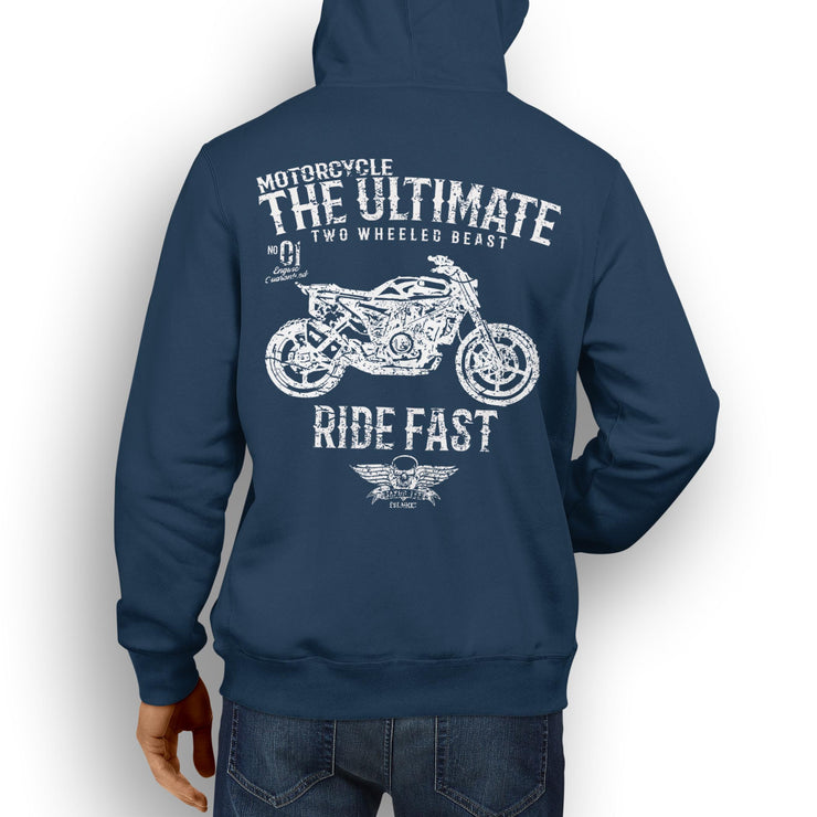 JL Ultimate Illustration For A Husqvarna Svartpilen 701 Motorbike Fan Hoodie