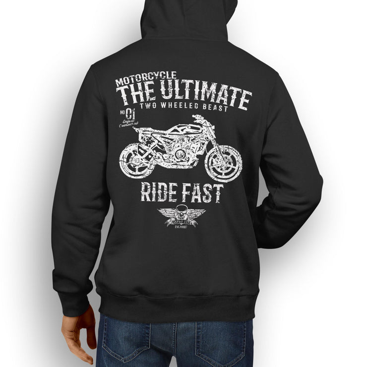 JL Ultimate Illustration For A Husqvarna Svartpilen 701 Motorbike Fan Hoodie