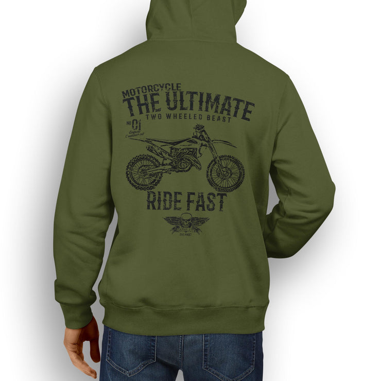 JL Ultimate Illustration For A Husqvarna TC 125 Motorbike Fan Hoodie