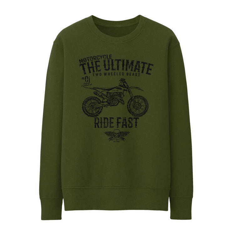 JL Ultimate Illustration For A Husqvarna TC 125 Motorbike Fan Jumper