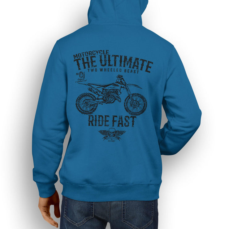 JL Ultimate Illustration For A Husqvarna TC 125 Motorbike Fan Hoodie