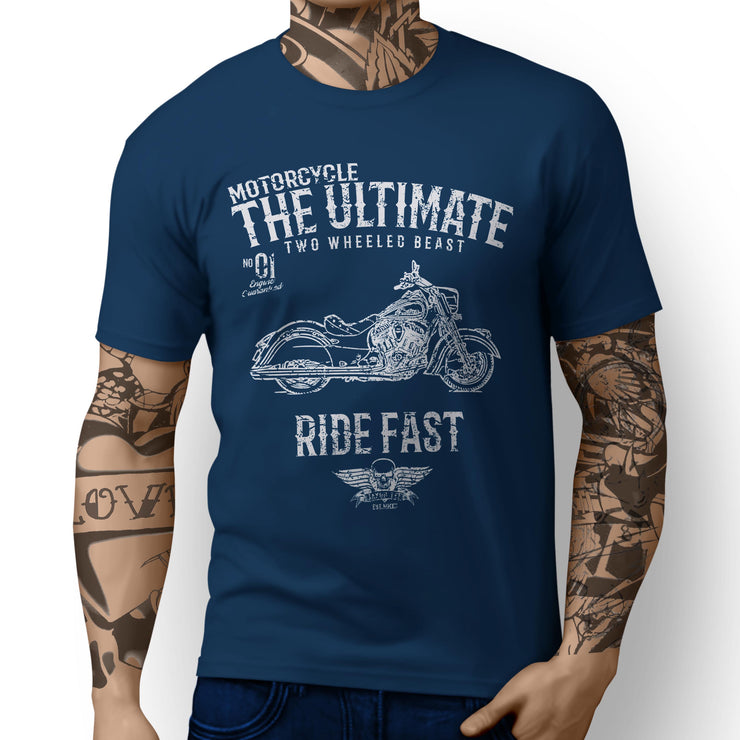 JL Ultimate Illustration For A Indian Chief Classic Motorbike Fan T-shirt