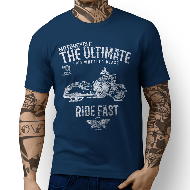 JL Ultimate Illustration For A Indian Chief Dark Horse Motorbike Fan T-shirt