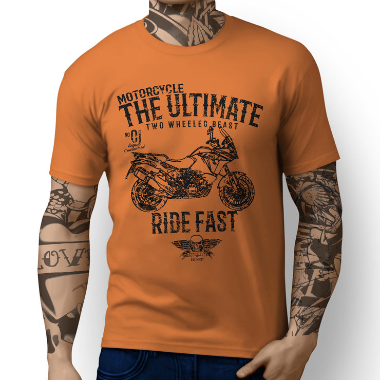 JL Ultimate illustration for a KTM 1190 Adventure Motorbike fan T-shirt