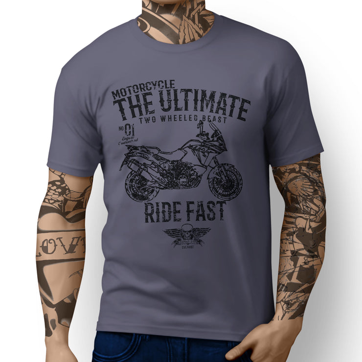 JL Ultimate illustration for a KTM 1190 Adventure Motorbike fan T-shirt