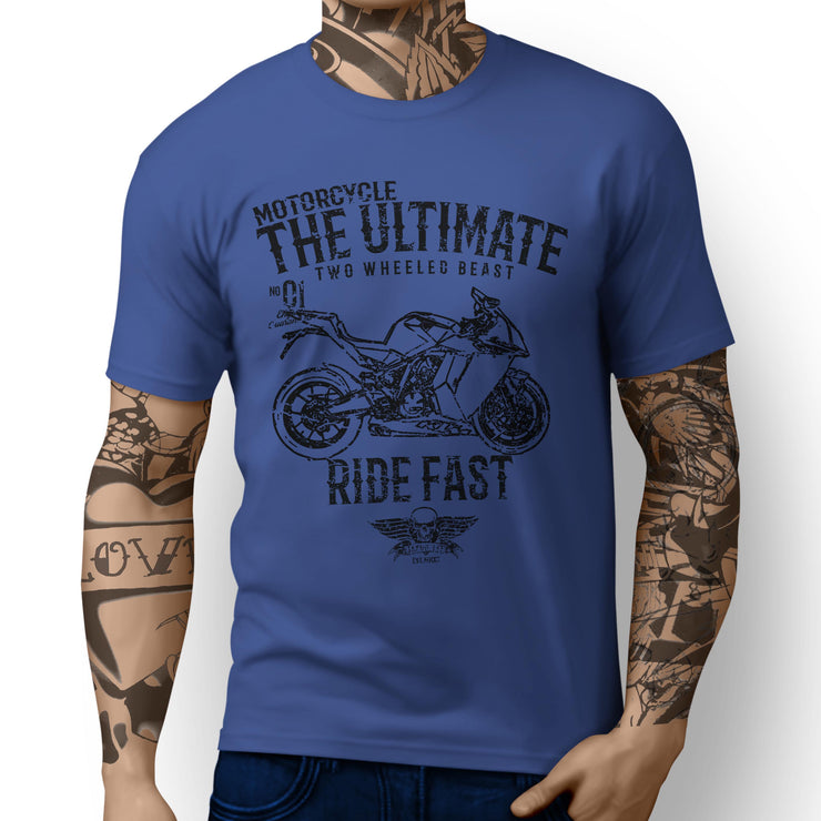 JL Ultimate illustration for a KTM 1190 RC8 Motorbike fan T-shirt