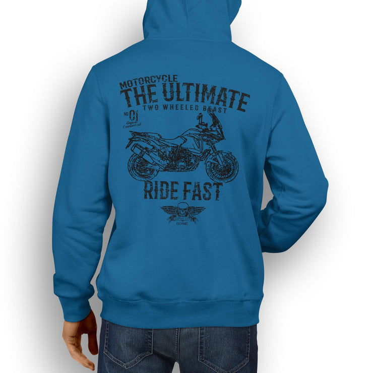 JL Ultimate illustration for a KTM 1290 Super Adventure Motorbike fan Hoodie