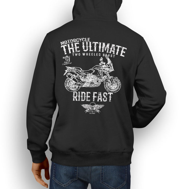 JL Ultimate illustration for a KTM 1290 Super Adventure Motorbike fan Hoodie