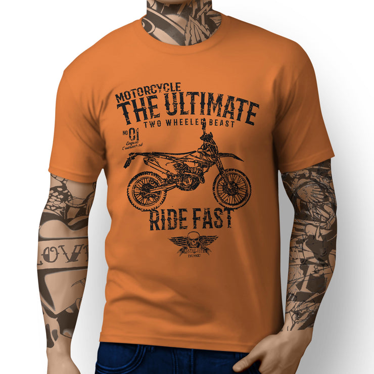 JL Ultimate illustration for a KTM 250 EXC F Motorbike fan T-shirt