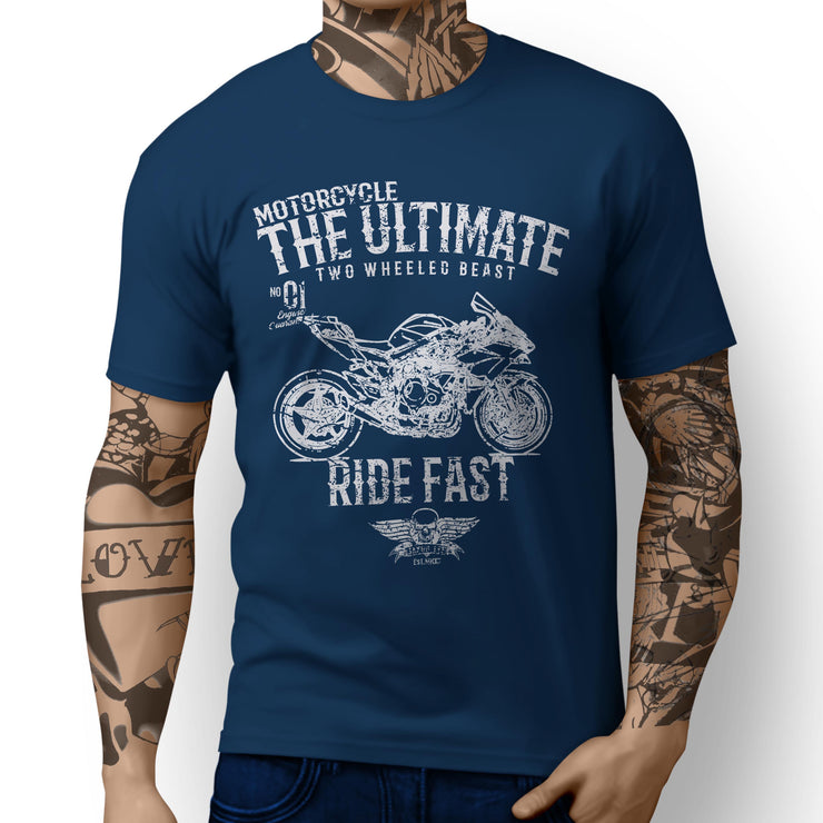 JL Ultimate Illustration For A Kawasaki Ninja H2R Motorbike Fan T-shirt