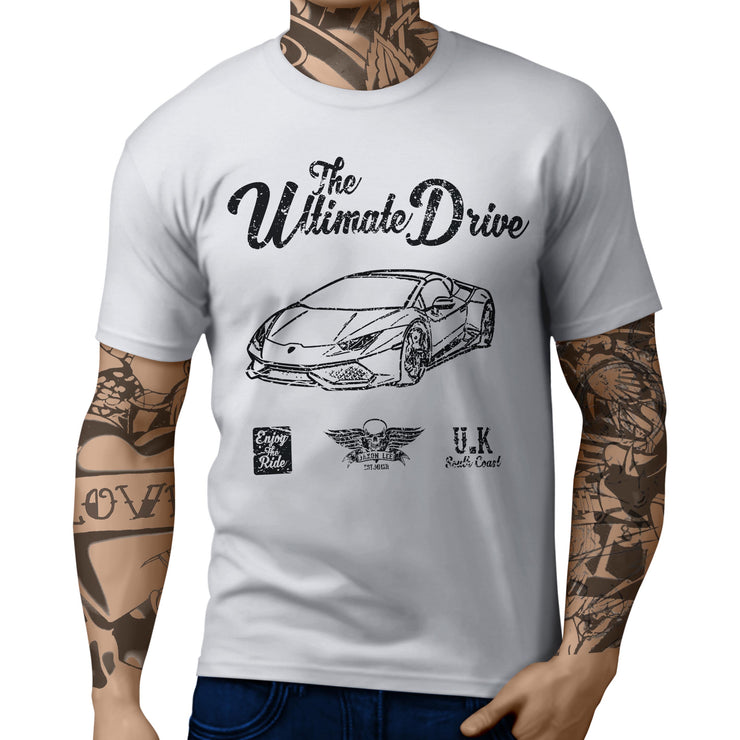 JL Ultimate Illustration For A Lambo Huracan Spyder Motorcar Fan T-shirt