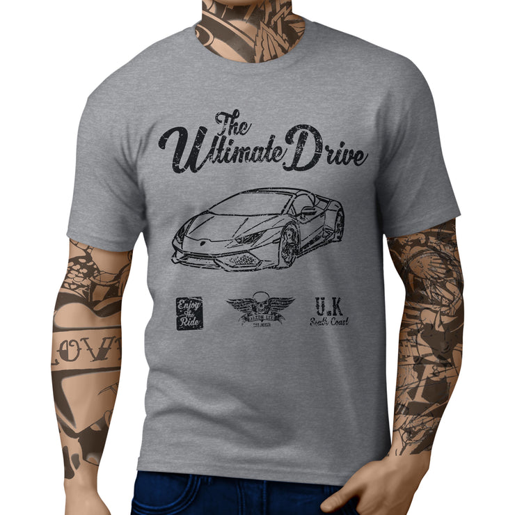 JL Ultimate Illustration For A Lambo Huracan Spyder Motorcar Fan T-shirt