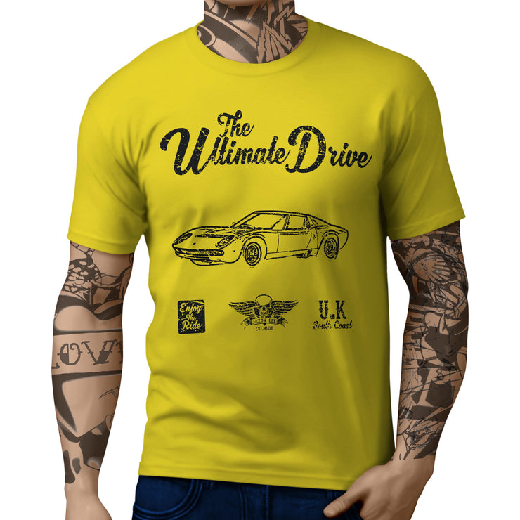 JL Ultimate Illustration For A Lambo Miura Motorcar Fan T-shirt