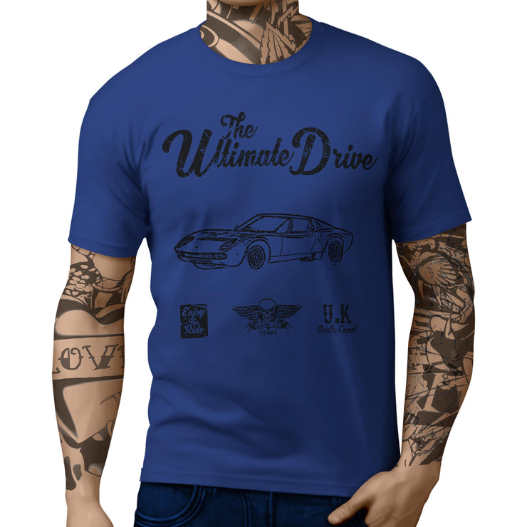 JL Ultimate Illustration For A Lambo Miura Motorcar Fan T-shirt