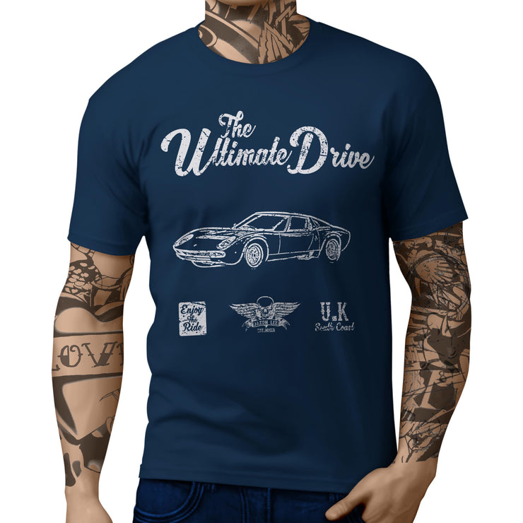 JL Ultimate Illustration For A Lambo Miura Motorcar Fan T-shirt