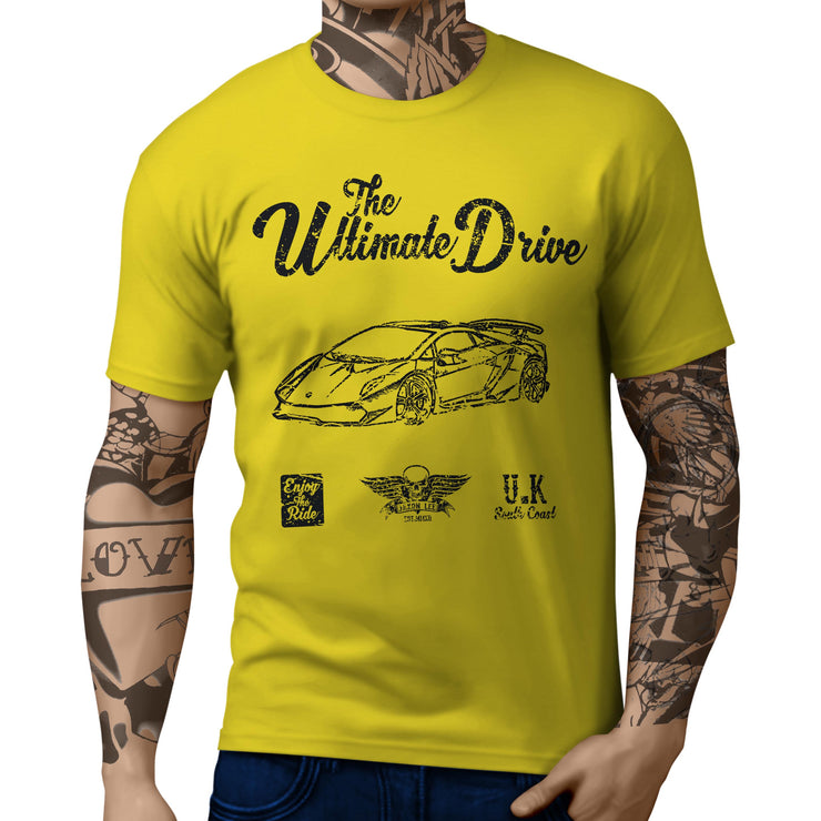 JL Ultimate Illustration For A Lambo Sesto Elemento Motorcar Fan T-shirt