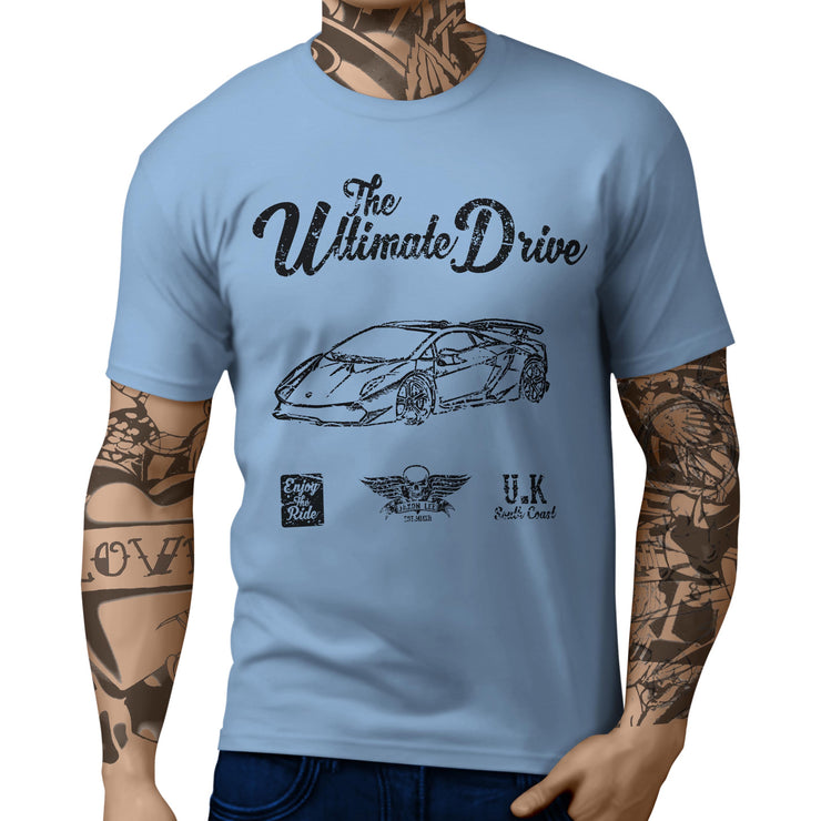 JL Ultimate Illustration For A Lambo Sesto Elemento Motorcar Fan T-shirt