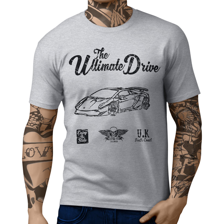 JL Ultimate Illustration For A Lambo Sesto Elemento Motorcar Fan T-shirt