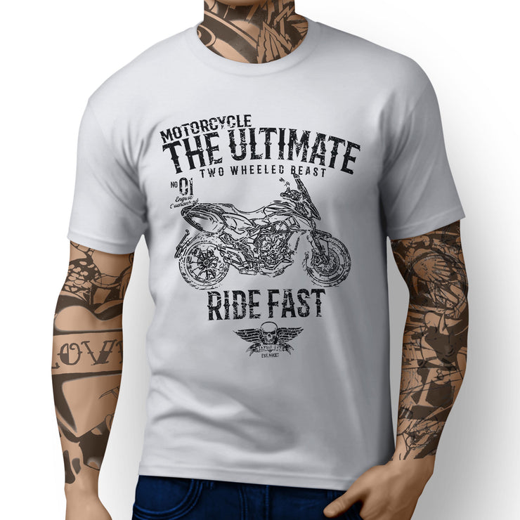 JL Ultimate Illustration For A MV Agusta Stradale 800 Motorbike Fan T-shirt