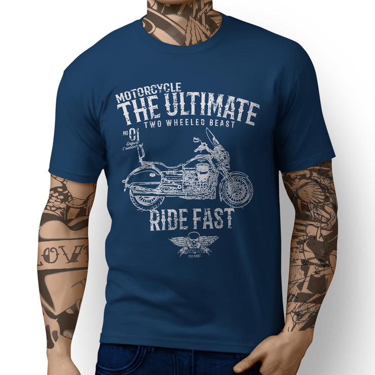 JL Ultimate Illustration For A Moto Guzzi California Touring Motorbike Fan T-shi