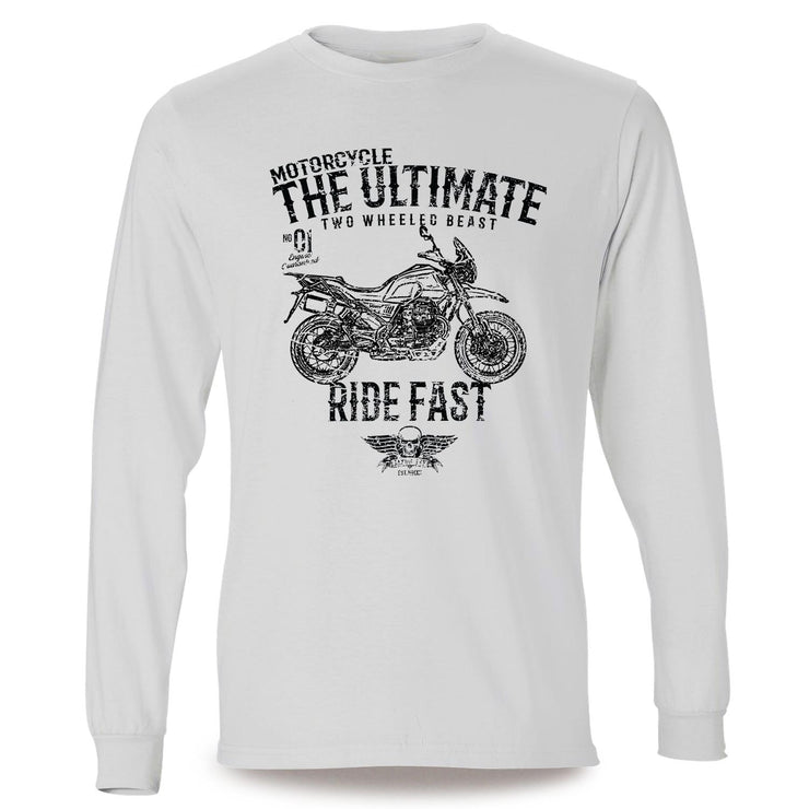 JL Ultimate Illustration For A Moto Guzzi V85 TT Motorbike Fan LS-Tshirt