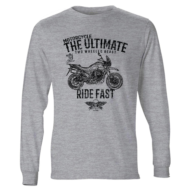 JL Ultimate Illustration For A Moto Guzzi V85 TT Motorbike Fan LS-Tshirt