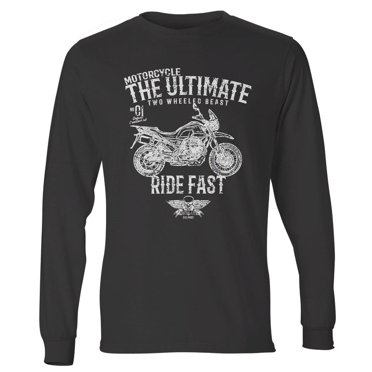 JL Ultimate Illustration For A Moto Guzzi V85 TT Motorbike Fan LS-Tshirt