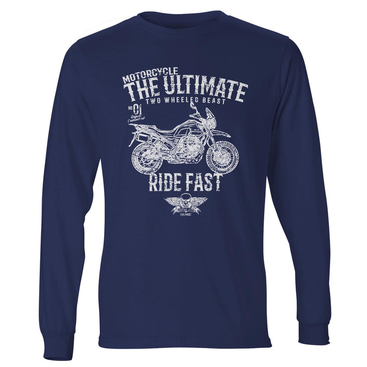 JL Ultimate Illustration For A Moto Guzzi V85 TT Motorbike Fan LS-Tshirt