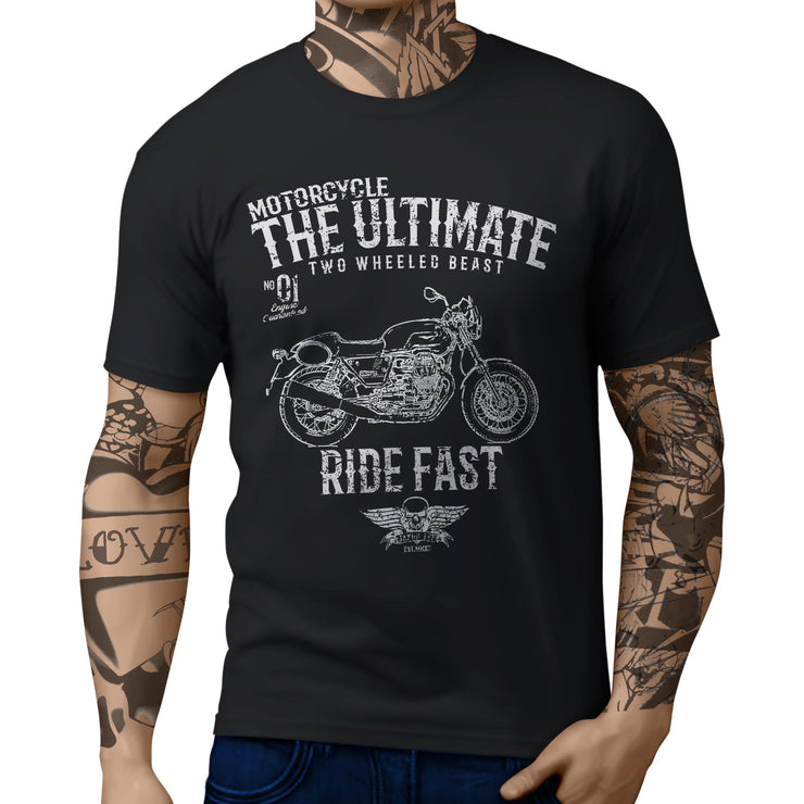JL Ultimate Illustration For A Moto Guzzi V7 III Racer Motorbike Fan T-shirt