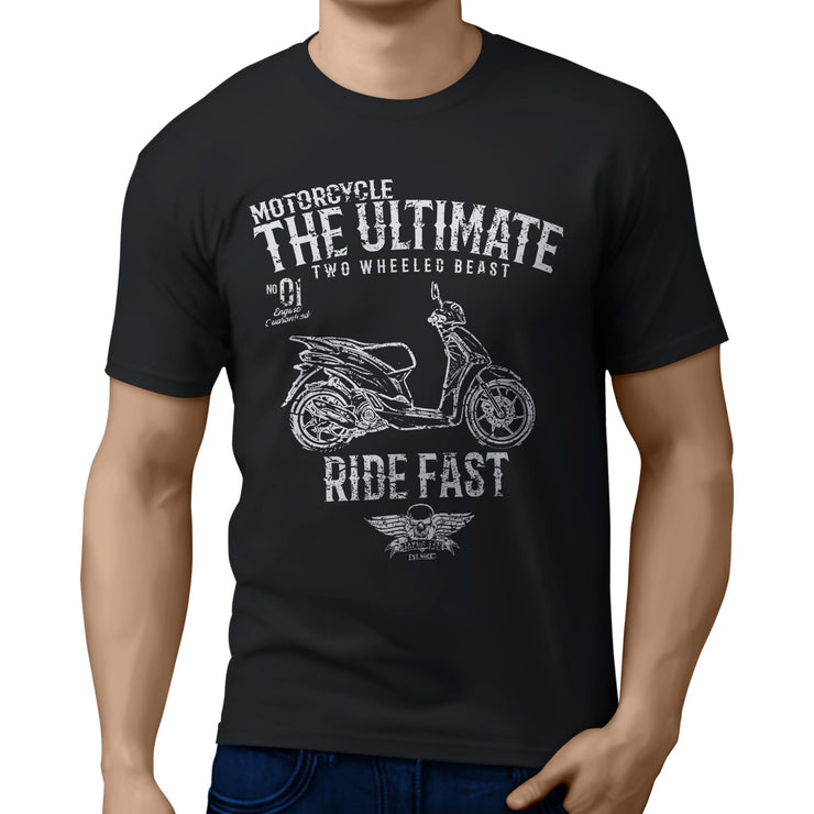 JL Ultimate Illustration For A Piaggio Liberty 50 Motorbike Fan T-shirt