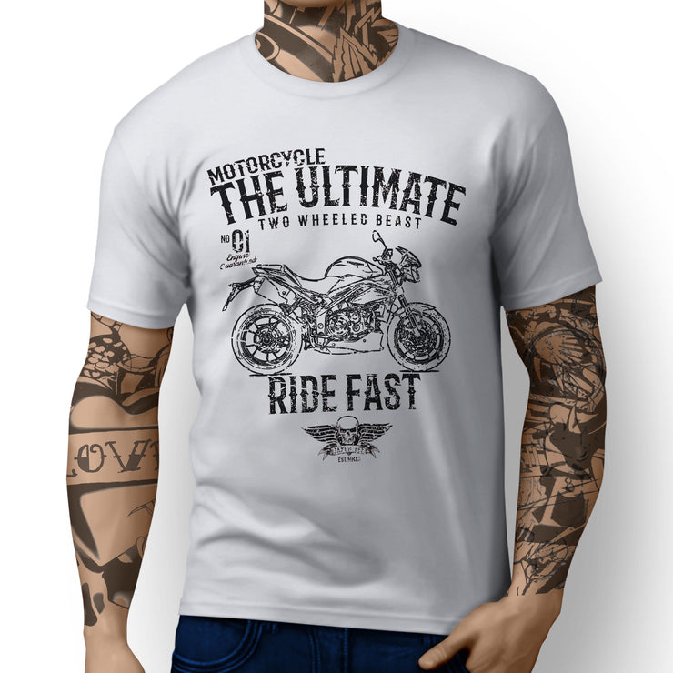 JL* Ultimate Illustration For A Triumph Speed Triple 2015 Motorbike Fan T-shirt